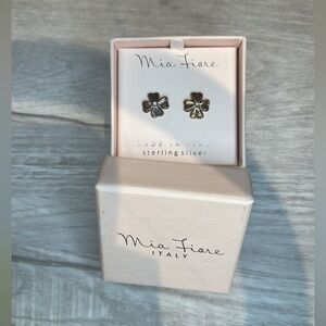 NIB Mia Fiore Sterling Silver Earrings Made in Italy